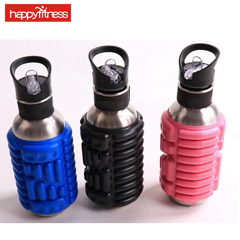 Foam roller water bottle