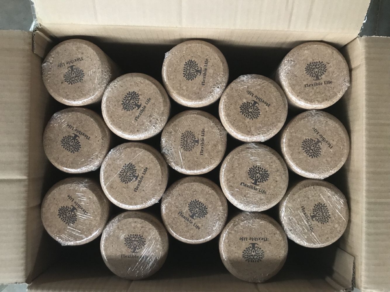 cork foam roller with logo 