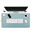 Office Large Full Desk Cushion Table Mat Black Anti Slip PU Leather Mouse Pad Desk Mat Any Size Desk Protector