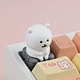 Personalized 3D Print Resin Joke Bear Handmade Painting Artisan Keycaps for Keyboard Decoration