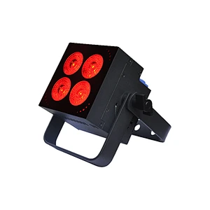 DMX Indoor Mini LED Flat Par Stage Light 4x12w RGBWA UV WS1204