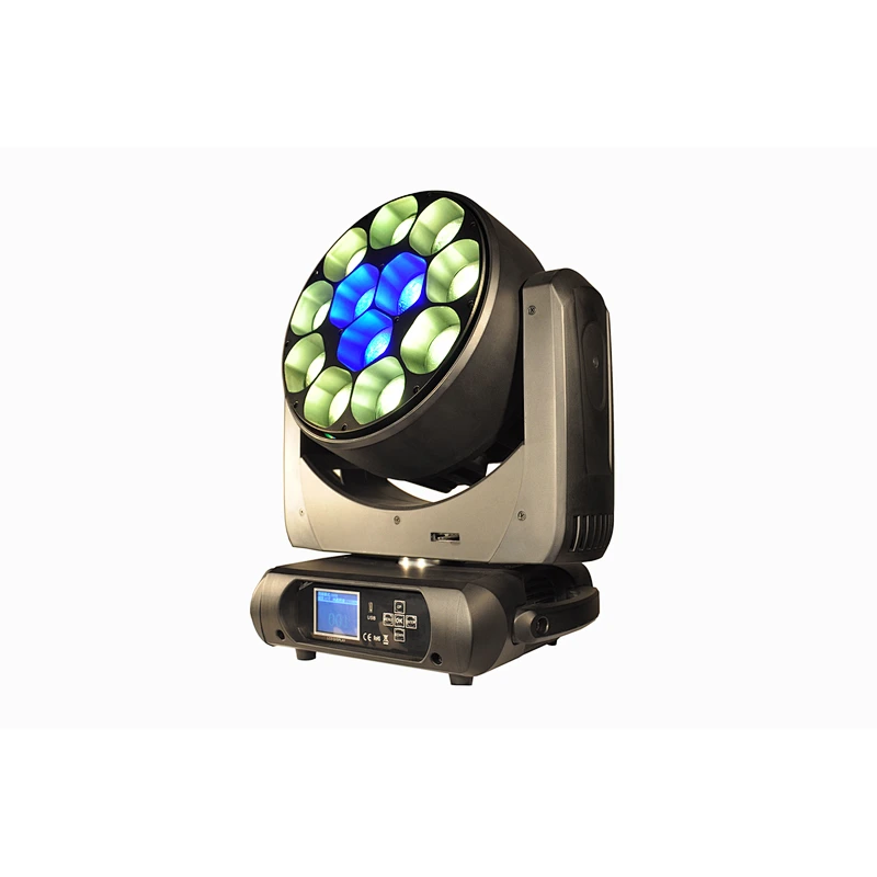 12x40w rgbw zoom bee eye led zoom rotating head wash moving head light