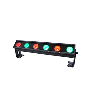 Dj Light DMX Waterproof LED Wall Washer 6*25W RGBAWUV+Lemon 7-in-1 Dot Matrix