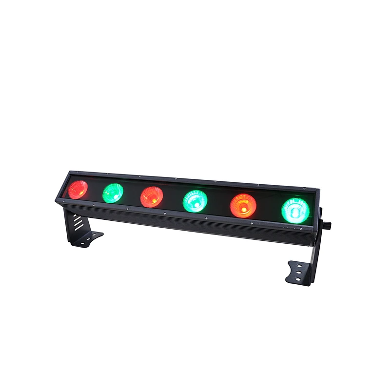 Dj Light DMX Waterproof LED Wall Washer 6*25W RGBAWUV+Lemon 7-in-1 Dot Matrix