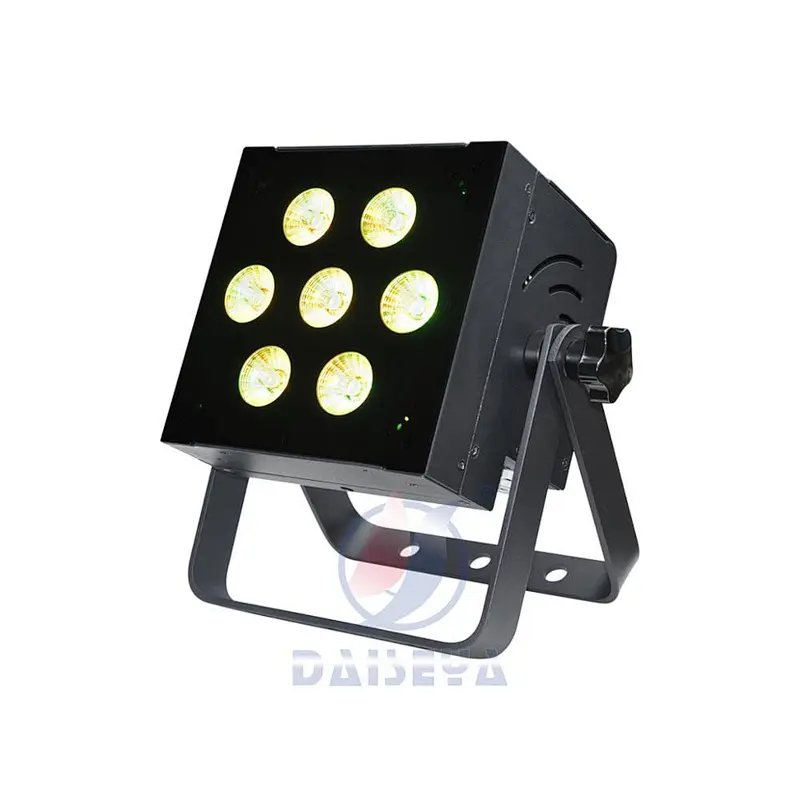 Guangzhou IP20 DJ indoor wireless battery led mini flat led par light