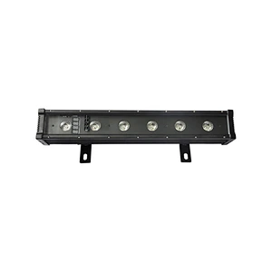 IP65 Outdoor 6pcs*12w rgbaw+uv 6in1Battery Powered Wireless Wall Washer Bar Up Light