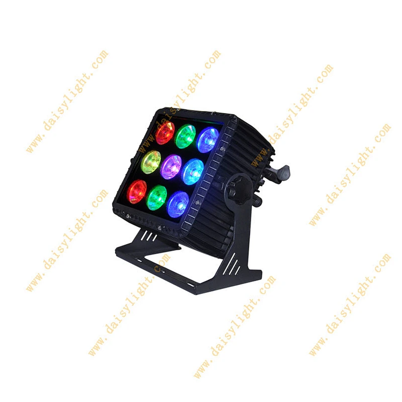 Waterproof square housing Dot matrix 15W RGBW 4IN1 LED DJ lights