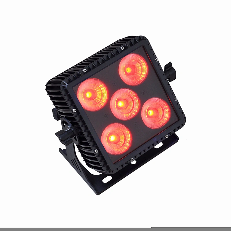 DMX512 Waterproof LED Flat Par Can StageLight RGBWA UV Lemon 7 IN 1 IP65