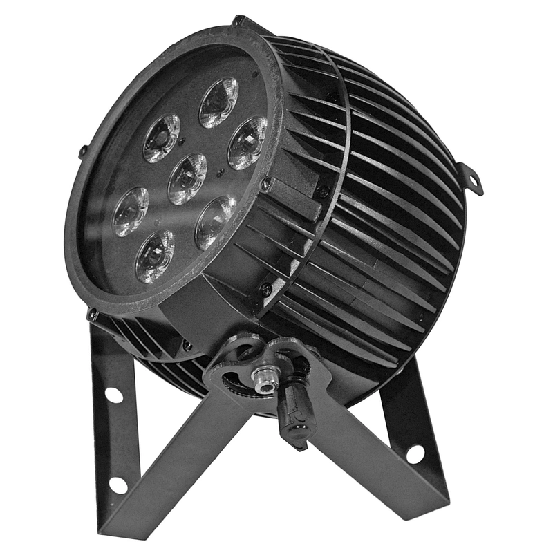 LED rechargeable par can 7pcs*12W RGBWAWUV 6-in-1