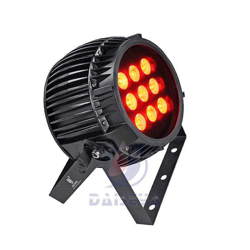 Outdoor concert party show battery powered 9x8w 4in1 flat wireless stage light