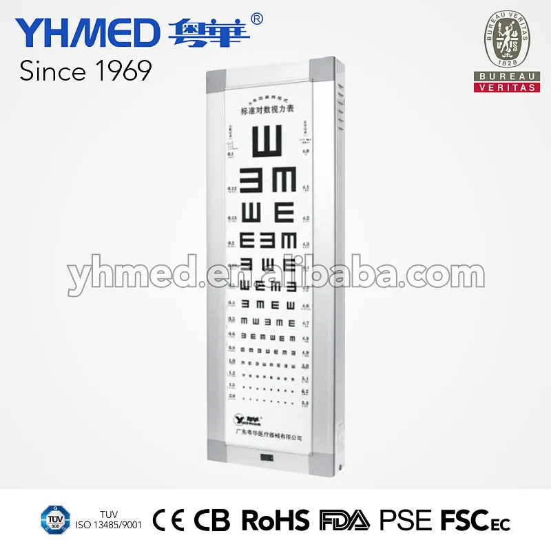 Medical Aluminium Alloy Eye Chart Light Box