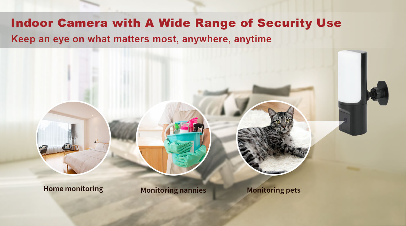 Aishine Tuya Wall Lamp Wi-Fi Camera EL-TY017 Tuya WiFi security camera product detail image