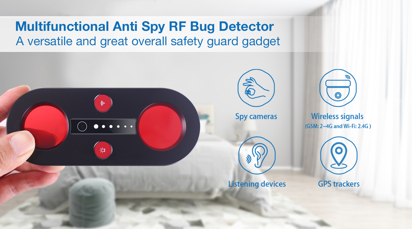 Aishine RF Hidden Camera Detector Bug Detector Anti Spy EL-DE010 hidden camera detector product detail image