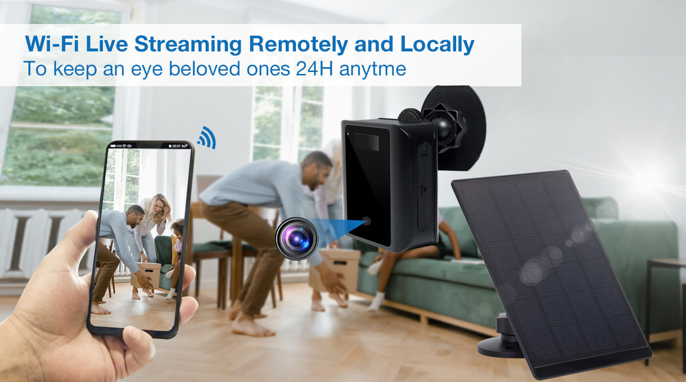 Aishine Solar Outdoor WiFi Camera Weatherproof Long Standby EL-LS016-SP long standby battery WiFi camera product detail image