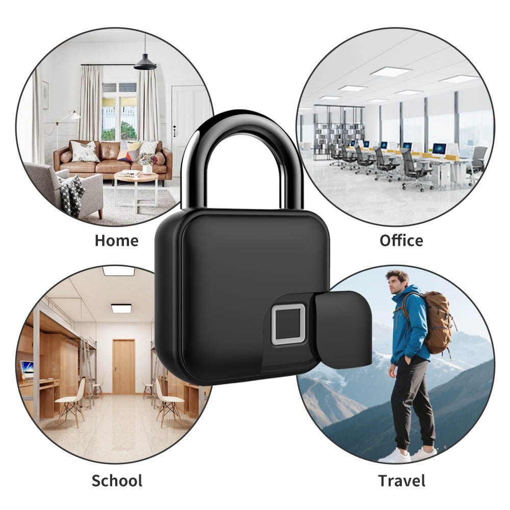 Aishine Fingerprint Smart APP Padlock EL-L3 fingerprint smart padlock product detail image