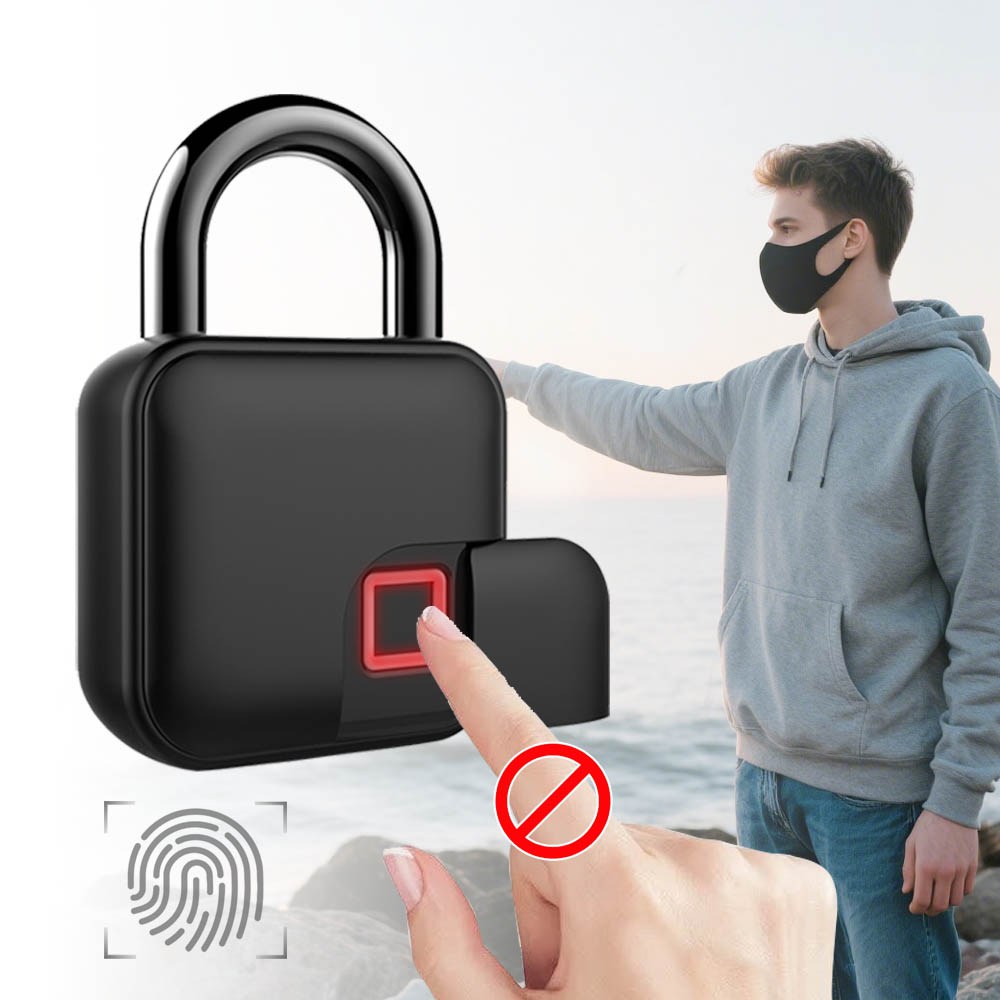 Aishine Fingerprint Smart APP Padlock EL-L3 fingerprint smart padlock product detail image