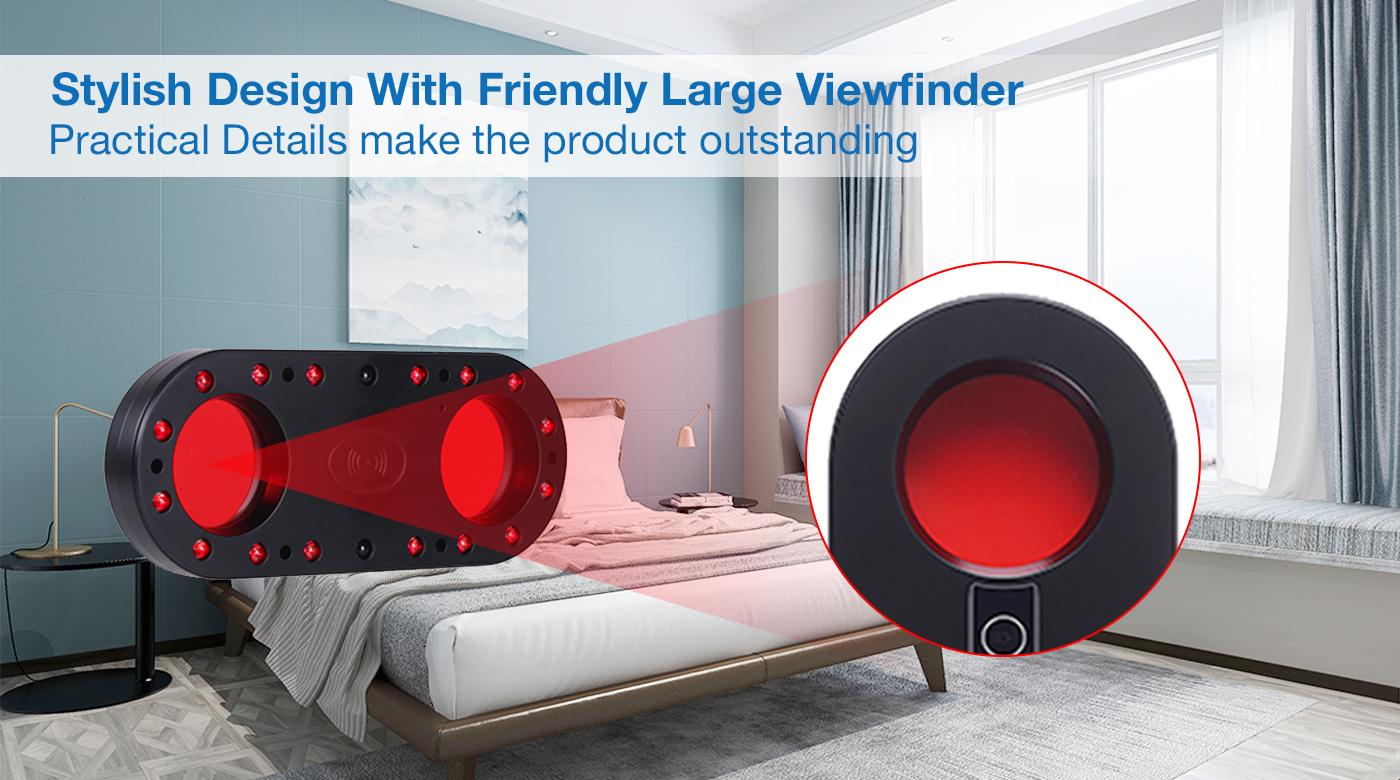 Aishine RF Hidden Camera Detector Bug Detector Anti Spy EL-DE010 hidden camera detector product detail image