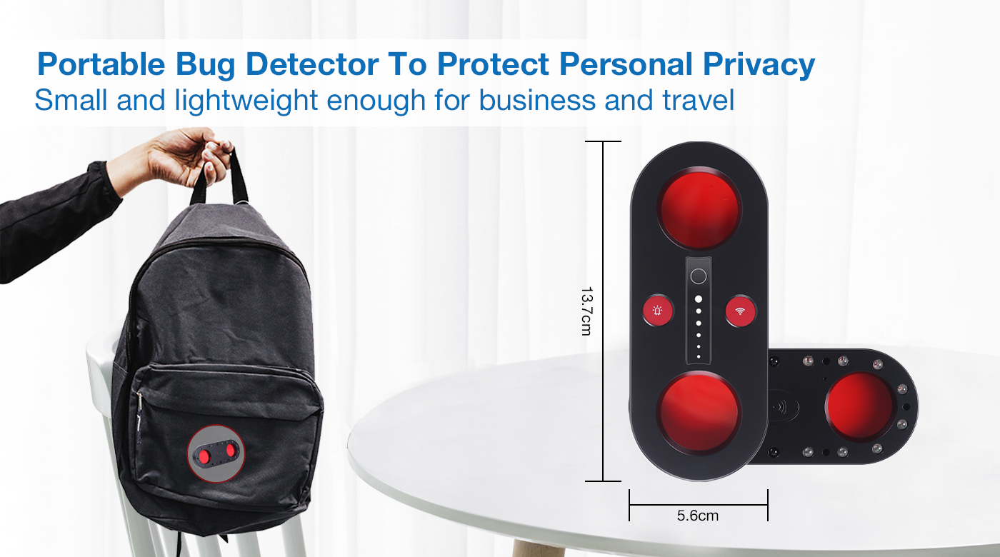 Aishine RF Hidden Camera Detector Bug Detector Anti Spy EL-DE010 hidden camera detector product detail image