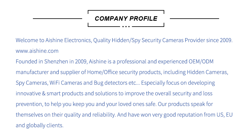 Aishine RF Hidden Camera Detector Bug Detector Anti Spy EL-DE010 hidden camera detector product detail image