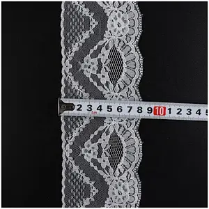 This White Cotton Lace Skirt Curtain Bedding Pure Cotton Lace Embroidered Lace Clothing Accessories