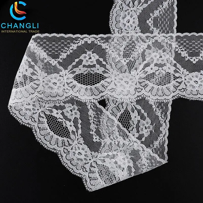 This White Cotton Lace Skirt Curtain Bedding Pure Cotton Lace Embroidered Lace Clothing Accessories