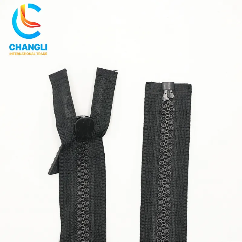Resin Zipper With Diamond High Quality Open End