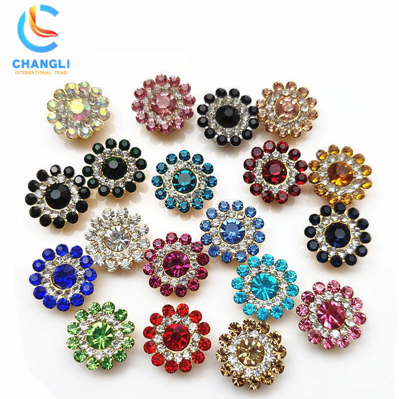 Colorful Sunflower Button
