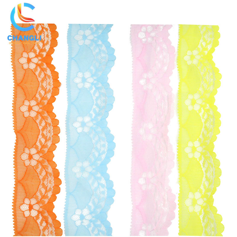 Transparent colorful lace