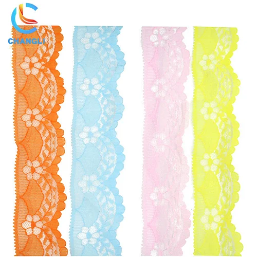 Transparent colorful lace