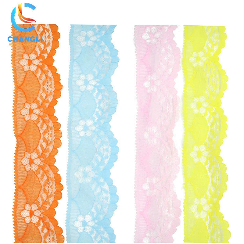 Transparent colorful lace