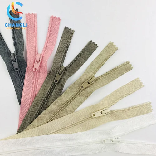 Invisible Zipper Custom Polyester Tape Nylon Close End Zipper