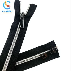 Plating Nylon Zipper Double Head Open End Customized