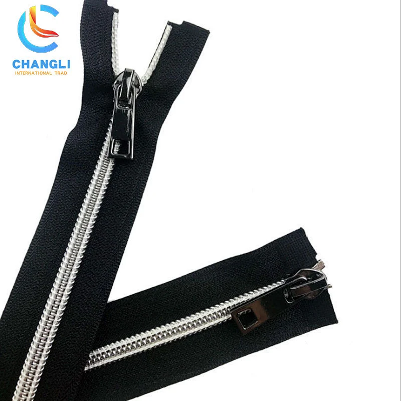 Plating Nylon Zipper Double Head Open End Customized