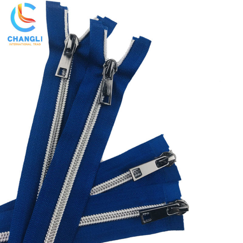 Plating Nylon Zipper Double Head Open End Customized