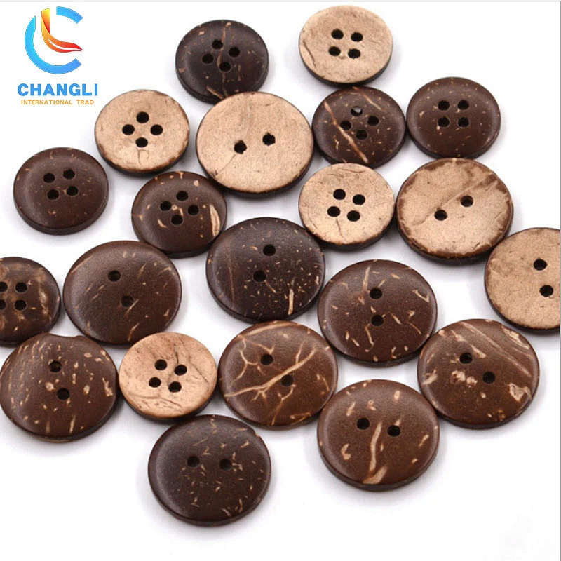 Coconut shell button