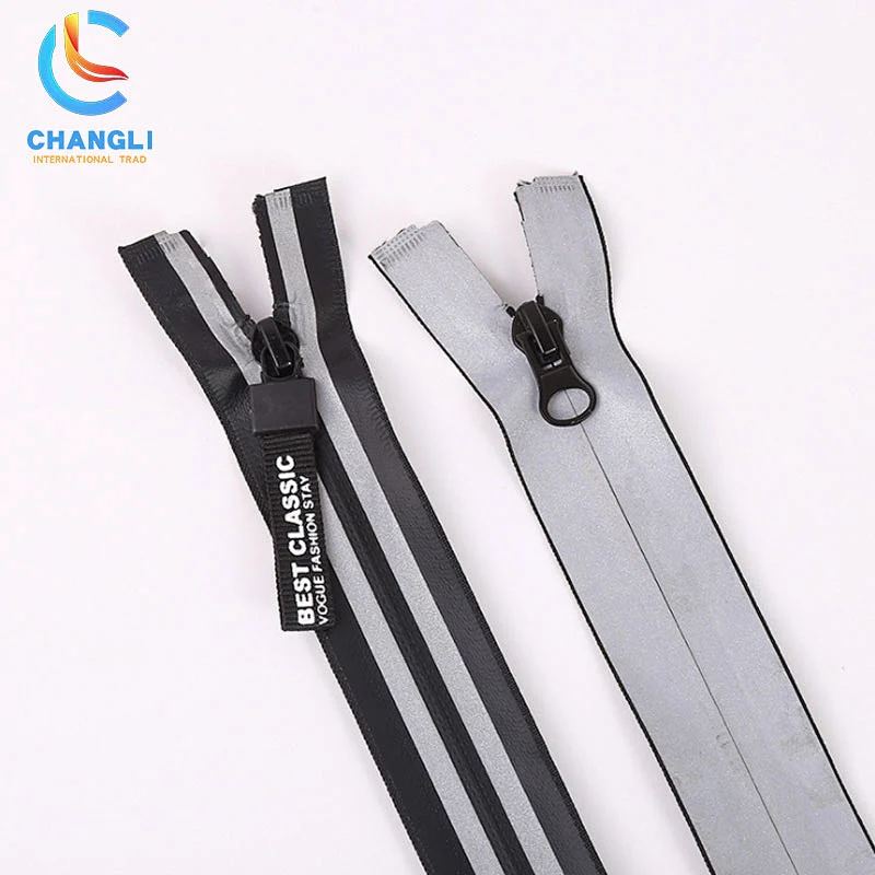 Reflective Waterproof Zipper Nylon Open End Garment High Quality