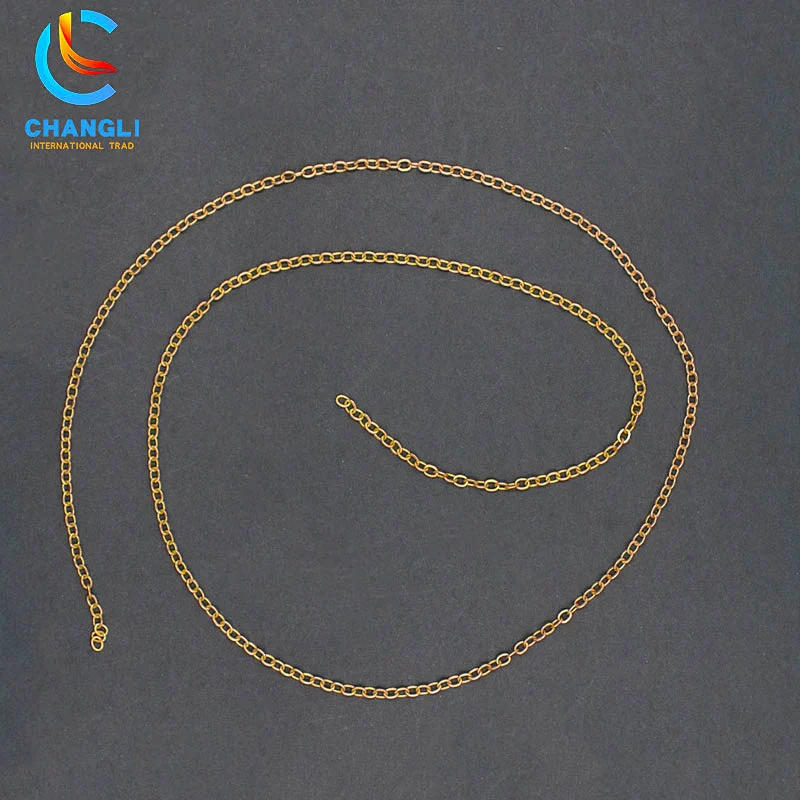 Ordinary round imitation gold necklace