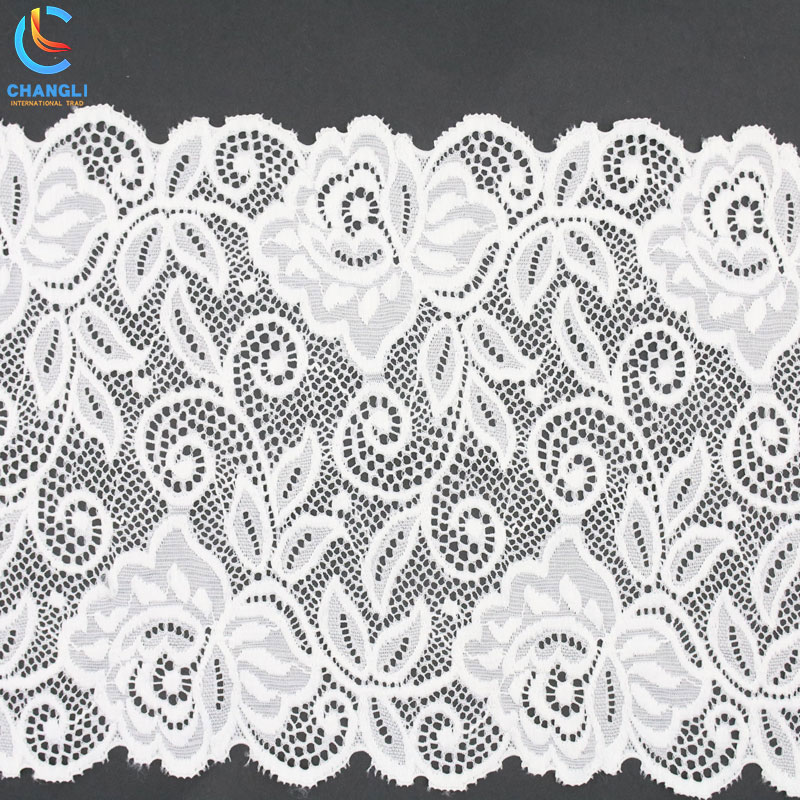 White violet flower transparent lace