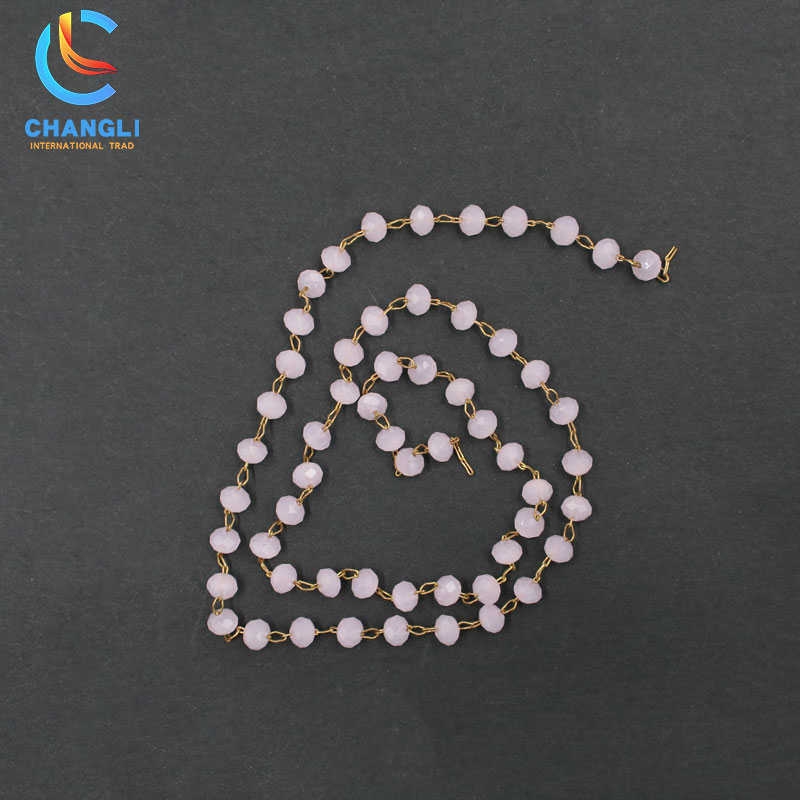Pink Diamond Imitation Gold Necklace
