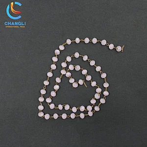 Pink Diamond Imitation Gold Necklace
