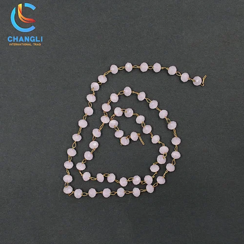 Pink Diamond Imitation Gold Necklace