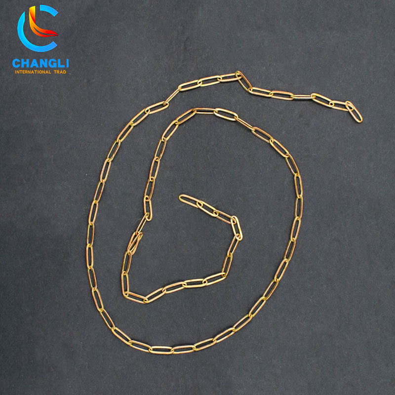 Oval Imitation Gold Necklace