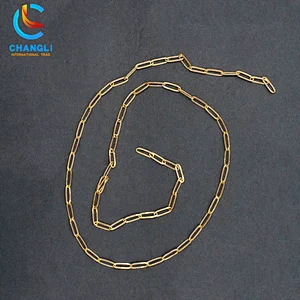 Oval Imitation Gold Necklace