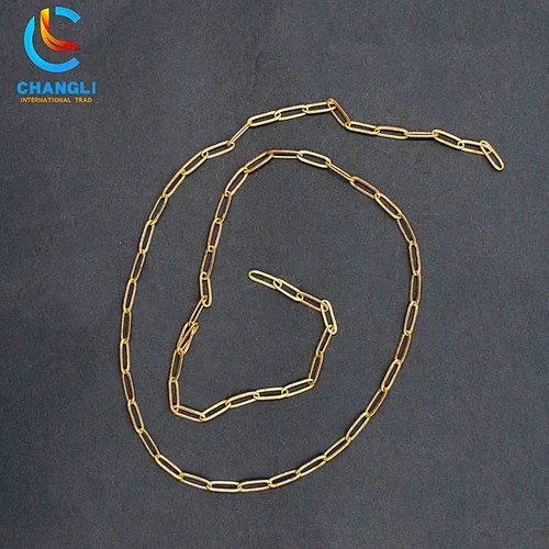 Oval Imitation Gold Necklace