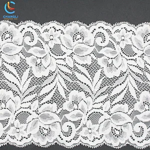 Transparent lace with flowers and leaves