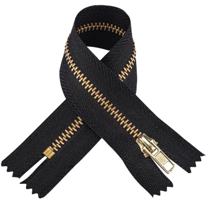 Metal zipper