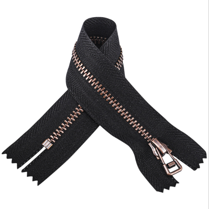 Metal zipper