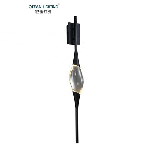 Pearl Black Electroplated Metal+Glass Modern Chandelier Wall Lamp Wall Light