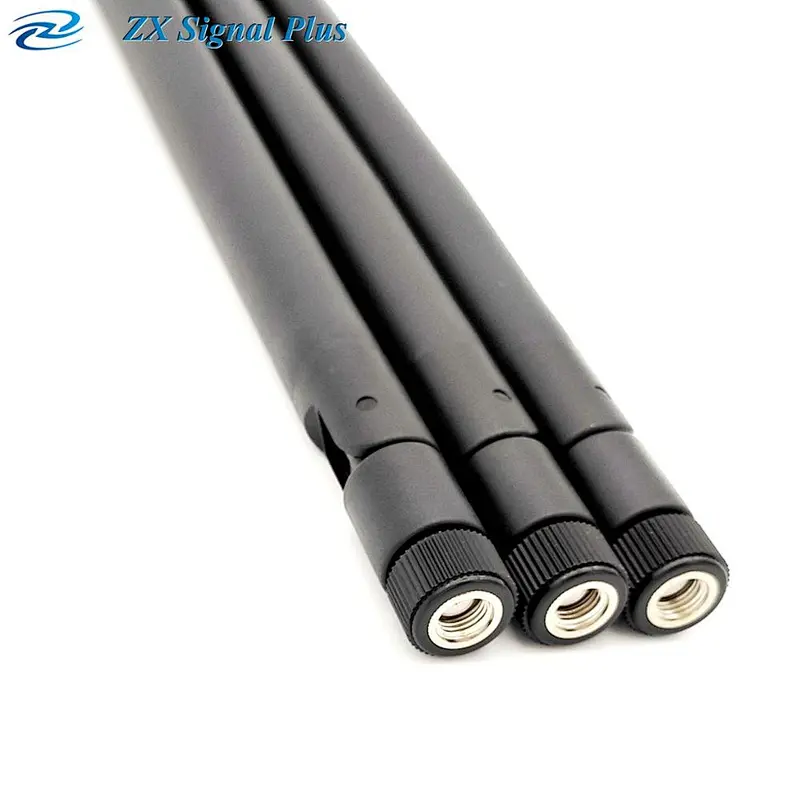 LTE 4G antenna for communication/ 21cm  698-2700Mhz 3dBi White black Rubber duck antenna with SMA connector ;90 degree fold