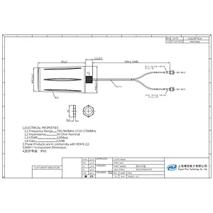 Factory Outlet Ip66/Ip67 Cabinet Logistics 3 In 1Combo Antenna Outdoor Screw Mount Wifi GPS 4G Lte Communication antenna Antenna